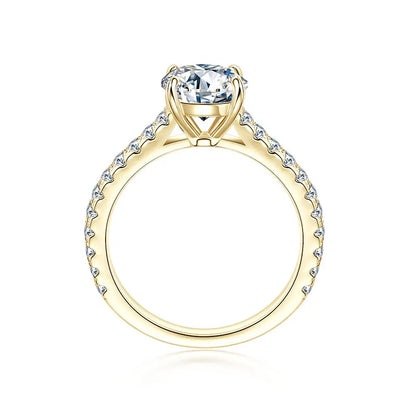 Solitaire 2CT D Round Moissanite Ring for Women 100% Real 925 Silver Engagement Wedding Rings Promise Finger Jewelry Certificate