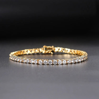 Anziw D VVS1 Moissanite Tennis Bracelet Original 925 Sterling Silver Certified Bracelet for Women Man Plated 18k Gold S925 Jewel