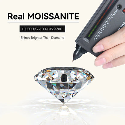 Anziw 3mm-9mm D Round Moissanite Stud Earrings for Women Men Sparking Earrings 925 Silver Hypoallergenic Certified Fine Jewelry