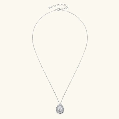 2025 2CT 1.5CT 1CT Pear Cut D Moissanite Waterdrop Pendant Necklace for Women 925 Silver Adjustable Chain Certified Fine Jewelry