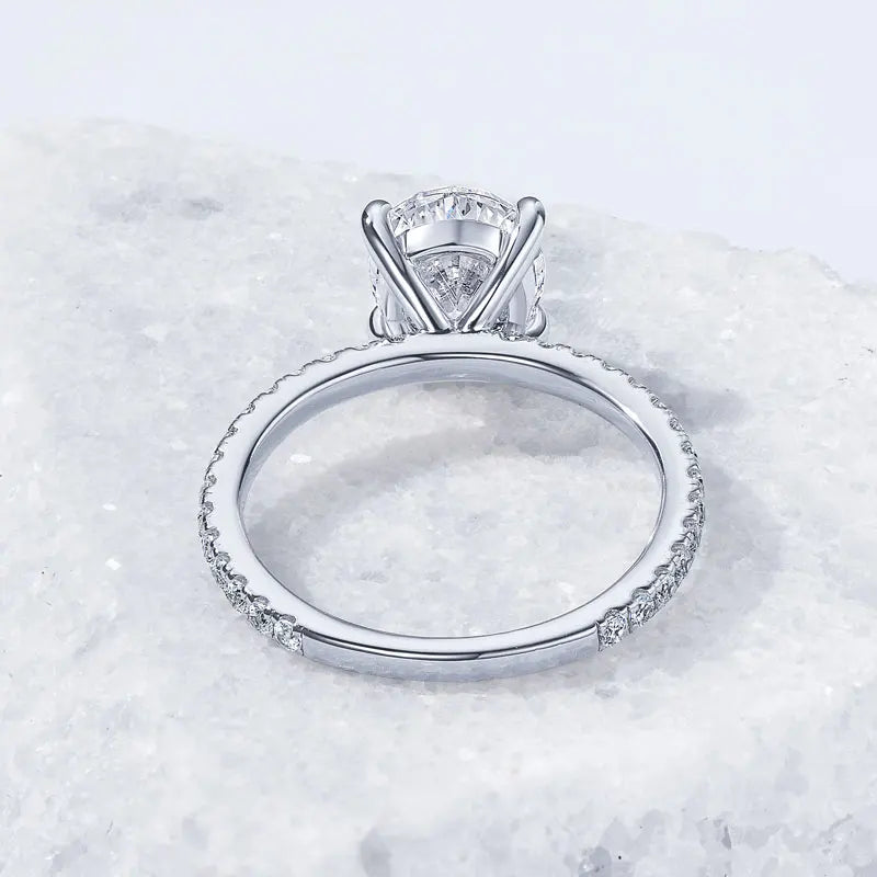3.0CT D Oval Cut Moissanite Engagement Wedding Ring for Women 925 Sterling Sliver Promise Bands Vintage Finger Jewelry Certified