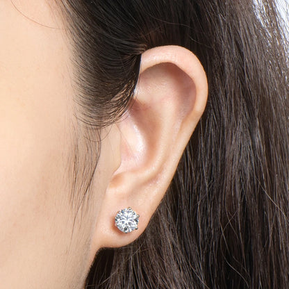 Original 1CT 2CT 3CT D Color Moissanite Earrings for Men Women Real Silver 925 Piercing Stud Earrings Fine Jewelry & Certificate