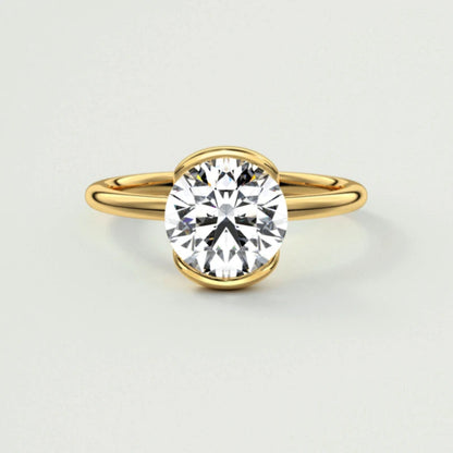 18k Gold Plated Wedding Ring 1.0CT D Color Moissanite Solitaire Ring Promise Bands for Women 925 Sterling Silver Certificate
