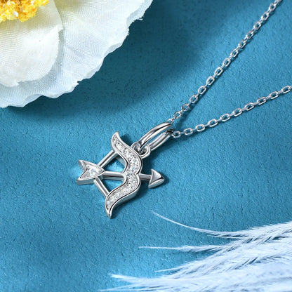 925 Sterling Silver Zodiac Sign 12 Constellation Pendant Micro-Set 1mm Moissanite Necklace Charm For Women Jewelry Birthday Gift