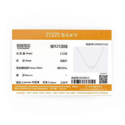 2025 New 4mm&2mm D Color Moissanite Pendant Necklace Plated 18K Gold 925 Silver Chain Jewelry Certified for Women Girl Gifts