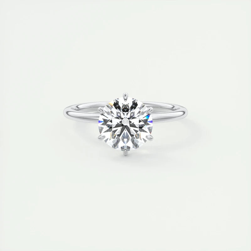 Classic 0.5ct/1ct/2ct Round D Moissanite 925 Sterling Sliver Ring for Women Wedding Engagement Promise Finger Rings Fine Jewelry
