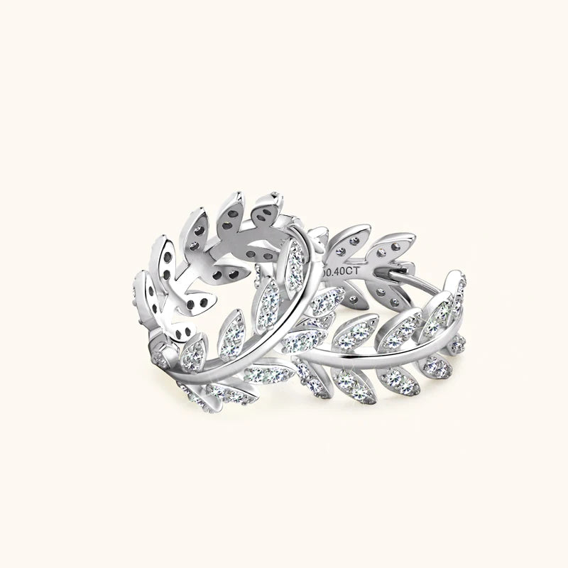 Anizw 1.3mm D Moissanite Earrings 925 Sterling Silver Mini Hoops 14k Gold Plated Cute Leaf Earring Studs for Women Trend Jewelry
