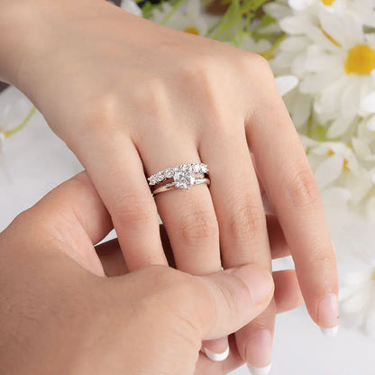 3mm 7 Stones D Color Moissanite Eternity Bands Simply Stackable Silver 925 Real Sparkling Wedding Engagement Fine  Jewelry Gifts