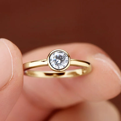 Anziw 925 Sterling Silver 3mm D-E Moissanite Rings for Women Fashion Five Stones Ring Daily Wear Finger Band Fine Jewelry Gifts