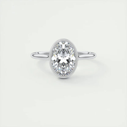 Anziw 100% Real 925 Sterling Sliver 4.5 Carat Oval Cut Cubic Zirconia Engagement Ring for Women Sparking Lab Diamond Finger Ring