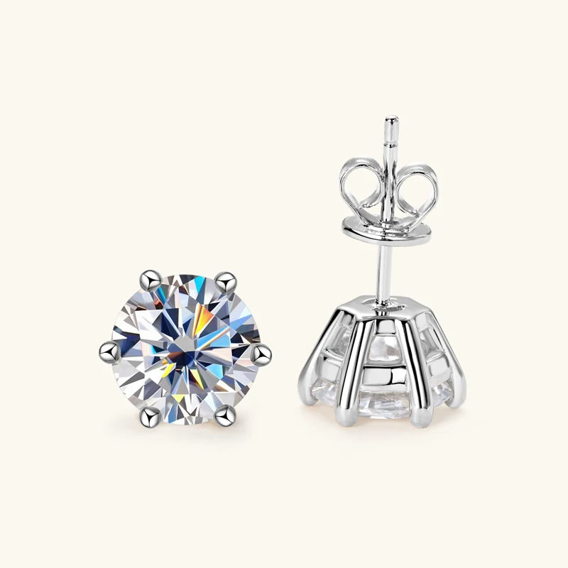 18K Gold Plated Jewelry Set 3.0ctw D Color Moissanite for Women Men Real 925 Silver Stud Earrings Pendant Necklace Free Shipping