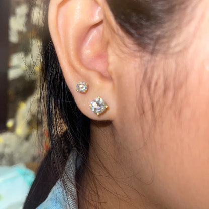 Real 4mm/5mm/6.5mm/8mm D Color Moissanite Stud Earrings for Women Men Solid 925 Sterling Silver 2023 Trend Fine Jewelry Gifts