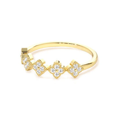 Anziw 1.5mm Moissanite Clover Flower Ring for Women 925 Sliver Engagement Wedding Rings Band Lucky Charm Finger Jewelry 2025 New