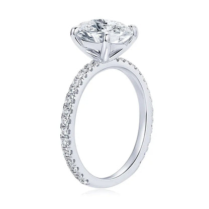 3.0CT D Oval Cut Moissanite Engagement Wedding Ring for Women 925 Sterling Sliver Promise Bands Vintage Finger Jewelry Certified