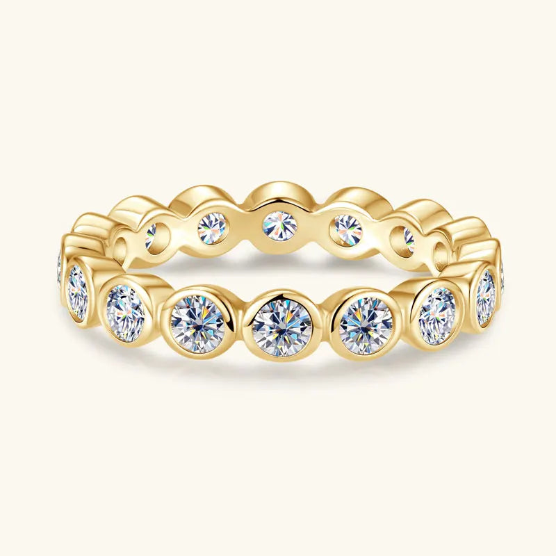 Anziw 3mm Moissanite Full Eternity Band Ring for Women 100% 925 Sliver Fashion Finger Rings Round Lab Diamond Jewelry 2025 New
