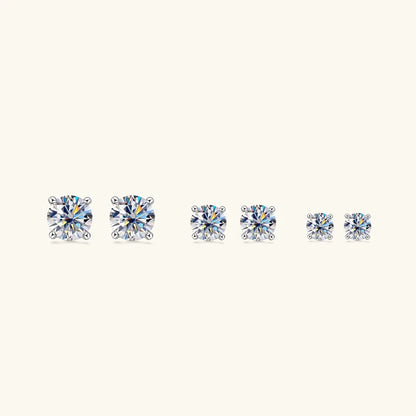 Real 4mm/5mm/6.5mm/8mm D Color Moissanite Stud Earrings for Women Men Solid 925 Sterling Silver 2023 Trend Fine Jewelry Gifts