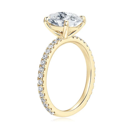 3.0CT D Oval Cut Moissanite Engagement Wedding Ring for Women 925 Sterling Sliver Promise Bands Vintage Finger Jewelry Certified