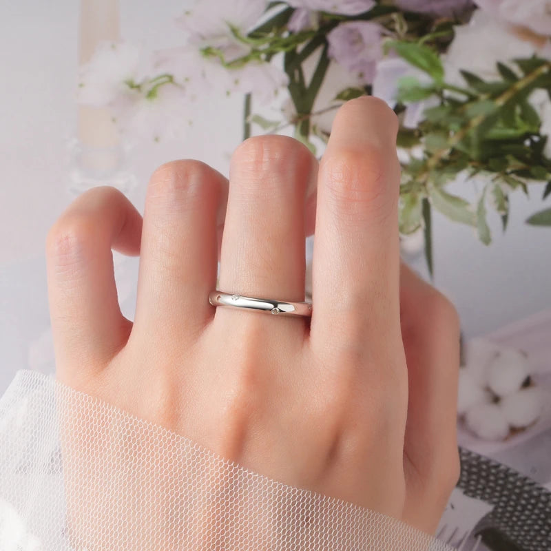 ANZIW 925 Sterling Silver Ring 18k Gold Plated D Color Round Moissanite Ring Promise Bands for Women Daily Jewelry Certificate