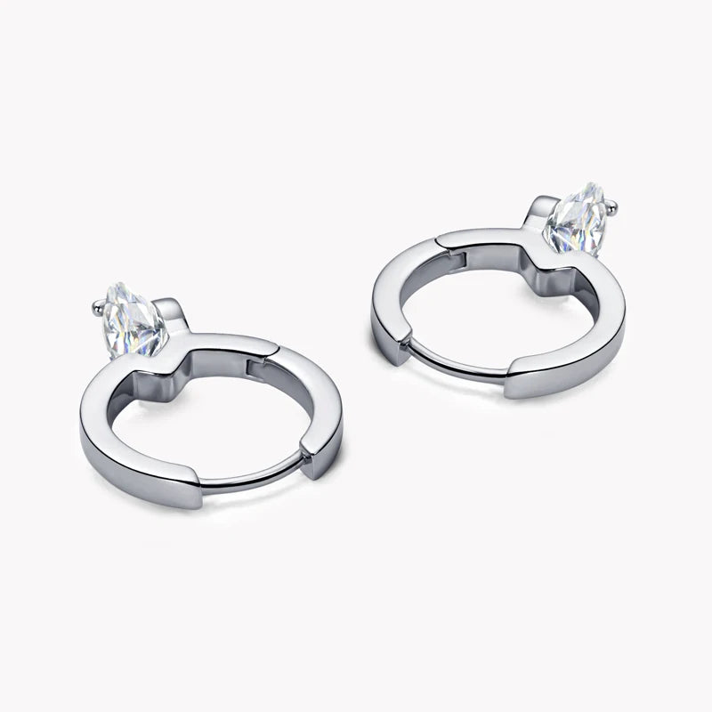 Solitaire 1ct D Moissanite Earrings for Women 2023 Diamond Sterling Silver Hoop Earrings 925 Drop Earrings Girls 14k Gold Plated