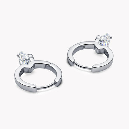 Solitaire 1ct D Moissanite Earrings for Women 2023 Diamond Sterling Silver Hoop Earrings 925 Drop Earrings Girls 14k Gold Plated
