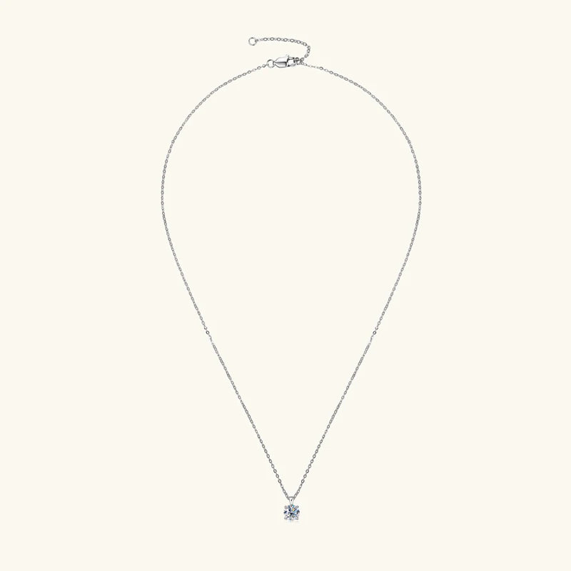 1.0 carat 2ct 3ct D Moissanite Solitaire Drop Necklaces 18k Gold Plated Pendant Original Real 925 Silver Chain Jewelry for Women