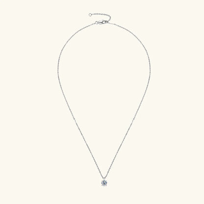 1.0 carat 2ct 3ct D Moissanite Solitaire Drop Necklaces 18k Gold Plated Pendant Original Real 925 Silver Chain Jewelry for Women