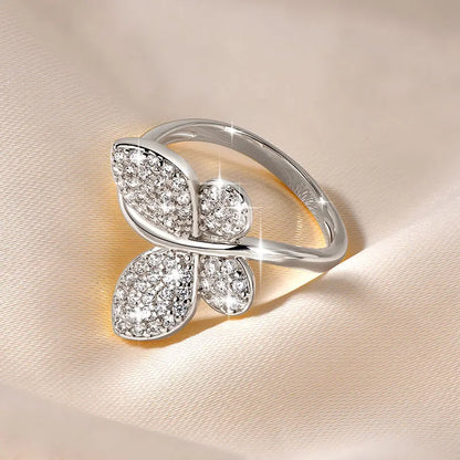 Anziw 2026 New Tendy Cubic Zirconia For Women Butterfly Engagement Ring 14K Gold Filled Ring Birthday Valentine Jewelry Gifts