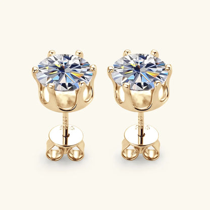 Anziw 3mm-9mm D Round Moissanite Stud Earrings for Women Men Sparking Earrings 925 Silver Hypoallergenic Certified Fine Jewelry