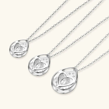2025 2CT 1.5CT 1CT Pear Cut D Moissanite Waterdrop Pendant Necklace for Women 925 Silver Adjustable Chain Certified Fine Jewelry