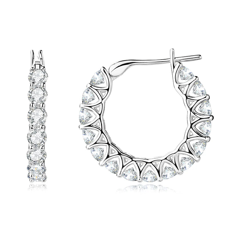 Anziw 14k Gold Filled Earring 3mm Cubic Zirconia Hoop Huggie Earrings Round Cut for Women Wedding Party Jewelry Gift 2026 New