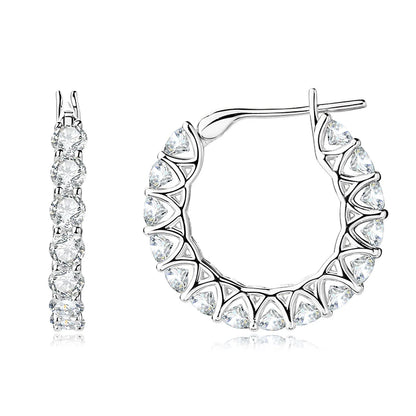 Anziw 14k Gold Filled Earring 3mm Cubic Zirconia Hoop Huggie Earrings Round Cut for Women Wedding Party Jewelry Gift 2026 New