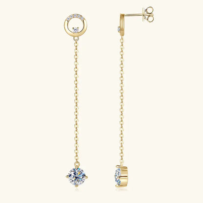 Anziw 925 Moissanite Star Tassel Drop Dangle Earrings for Women Real S925 Silver Studs Earrings Certified Fine Jewelry Gift Girl