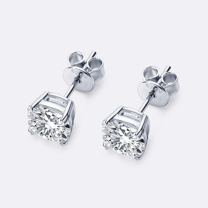 100% 925 Silver Stud Earrings 3.0ctw. Cushion Cut Moissanite Square Earrings for Men & Women Certified Jewelry 6.5x6.5mm 1.5CT