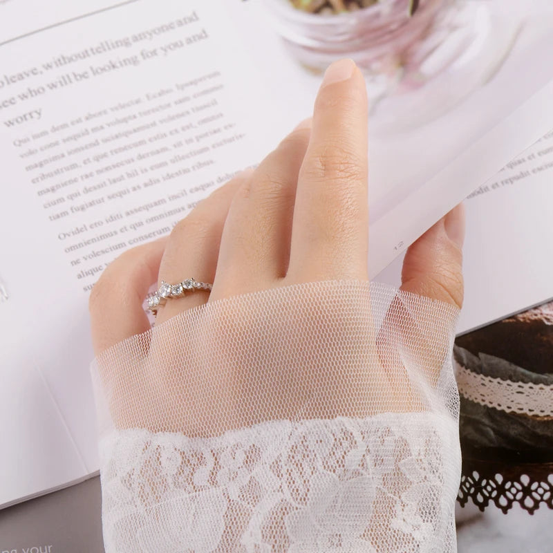 Anziw Real S925 Ring Cluster Moissanite Sterling Silver Wedding Engagement Finger Rings Fashion Band for Women Fine Jewelry 925