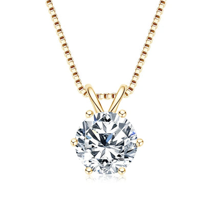 ANZIW Classic 2.0CT 3.0CT Moissanite Pendant Necklace for Women Sparking Diamond Necklaces 925 Silver Jewelry Engagement Gifts