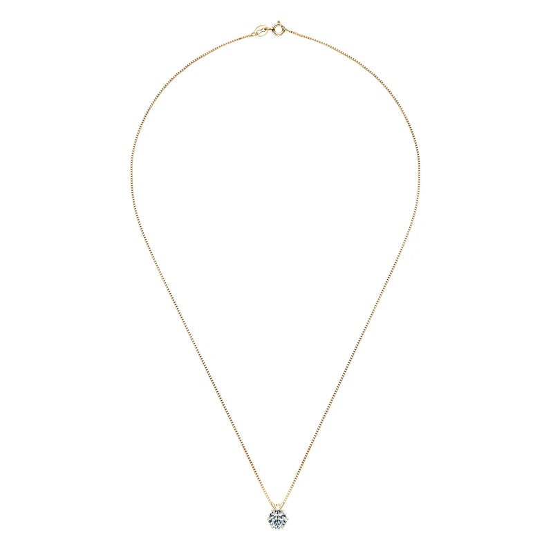 5CT 3CT 4CT 0.5CT 1CT 2CT D-E Moissanite Solitaire Pendant Necklace For Women Real 925 Silver Original Jewelry With Certificate