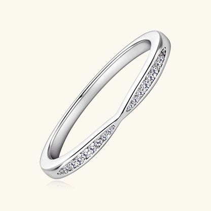 Classic 1.0ct D Moissanite Wedding Engagement Rings for Women 925 Silver Solitaire Bridal Ring Stackable Half Eternity Band Sets