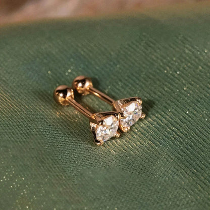 4MM 5MM 6.5MM D Round Moissanite Earrings Women's Simple 4 Claw Stud Earrings Real 925 Sterling Silver Hypoallergenic Daily Wear