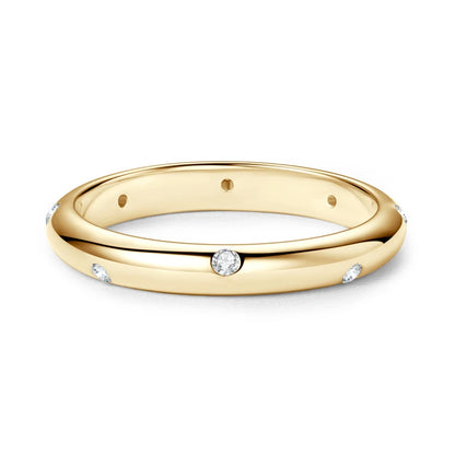 ANZIW 925 Sterling Silver Ring 18k Gold Plated D Color Round Moissanite Ring Promise Bands for Women Daily Jewelry Certificate
