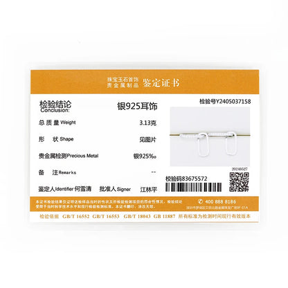 Anziw Paperclip Drop Link Earrings Detachable Hoops for Women Silver 925 Moissanite Huggie Earring Piercing Wedding Jewelry Gift