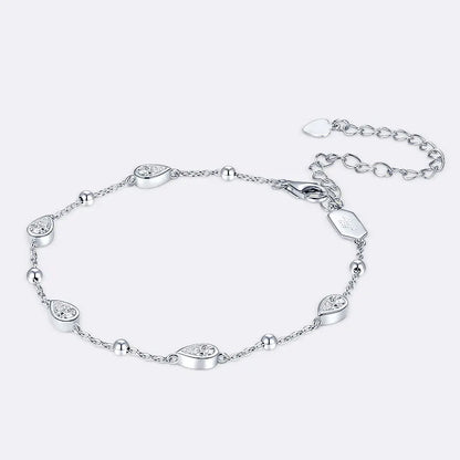 Anizw Teardrop Waterdrop Moissanite Bracelets for Women 925 Silver Certified Pear-shaped Cut Lab Diamond Hand Jewelry 2025 Trend
