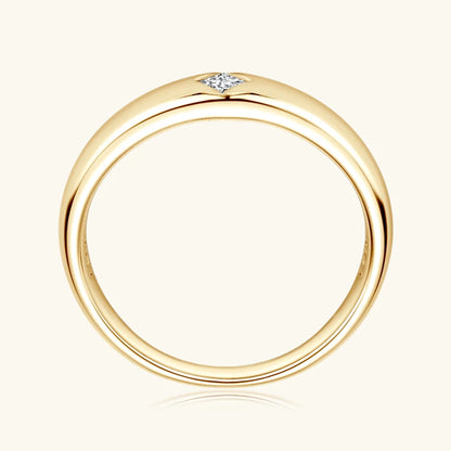 ANZIW 18k Gold Plated Wedding Ring 925 Silver D Color Princess Cut Square Moissanite Promise Bands for Women Certificate GRA
