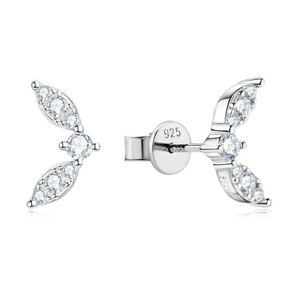 Anziw Cute Mini Moissanite Stud Earrings 100% Silver 925 Sterling Earrings Piercing Ear for Women Fine Jewelry with Certificate