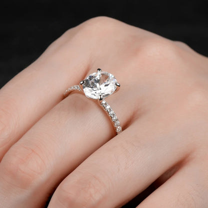 3.0CT D Oval Cut Moissanite Engagement Wedding Ring for Women 925 Sterling Sliver Promise Bands Vintage Finger Jewelry Certified