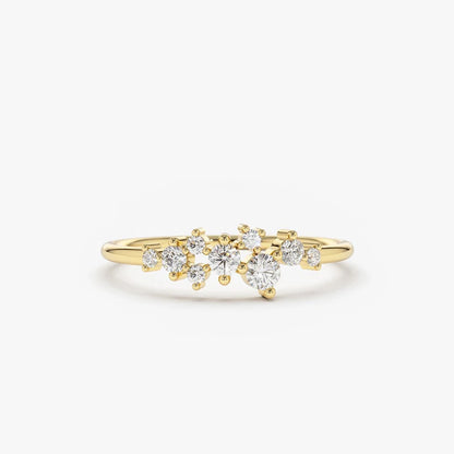 Anziw Delicate Moissanite Ring Real 925 Silver for Women Dainty Thin Finger Ring Wedding Engagement Jewelry Fashion Accessories