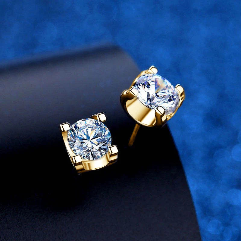 Original 925 Silver Certified 0.5CT D Color Moissanite Jewelry Set Solitaire Pendant Necklace Stud Earrings for Women Gifts S925