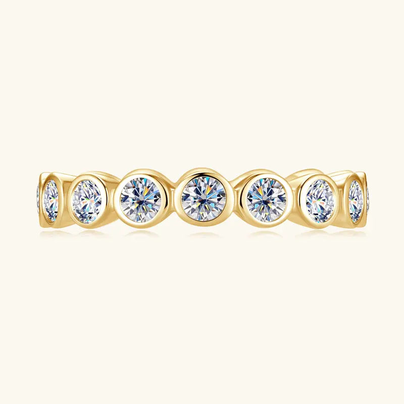 Anziw 3mm Moissanite Full Eternity Band Ring for Women 100% 925 Sliver Fashion Finger Rings Round Lab Diamond Jewelry 2025 New