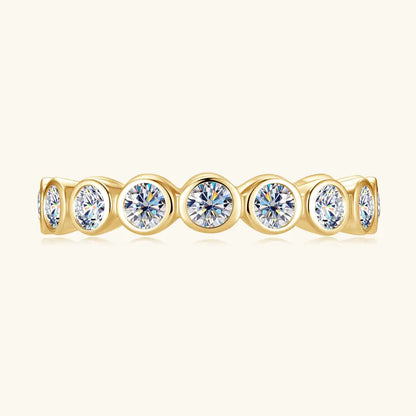 Anziw 3mm Moissanite Full Eternity Band Ring for Women 100% 925 Sliver Fashion Finger Rings Round Lab Diamond Jewelry 2025 New