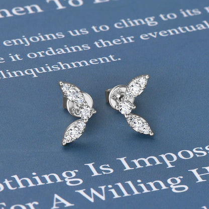 Anziw Cute Mini Moissanite Stud Earrings 100% Silver 925 Sterling Earrings Piercing Ear for Women Fine Jewelry with Certificate