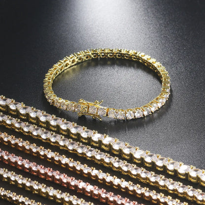 Anziw D VVS1 Moissanite Tennis Bracelet Original 925 Sterling Silver Certified Bracelet for Women Man Plated 18k Gold S925 Jewel